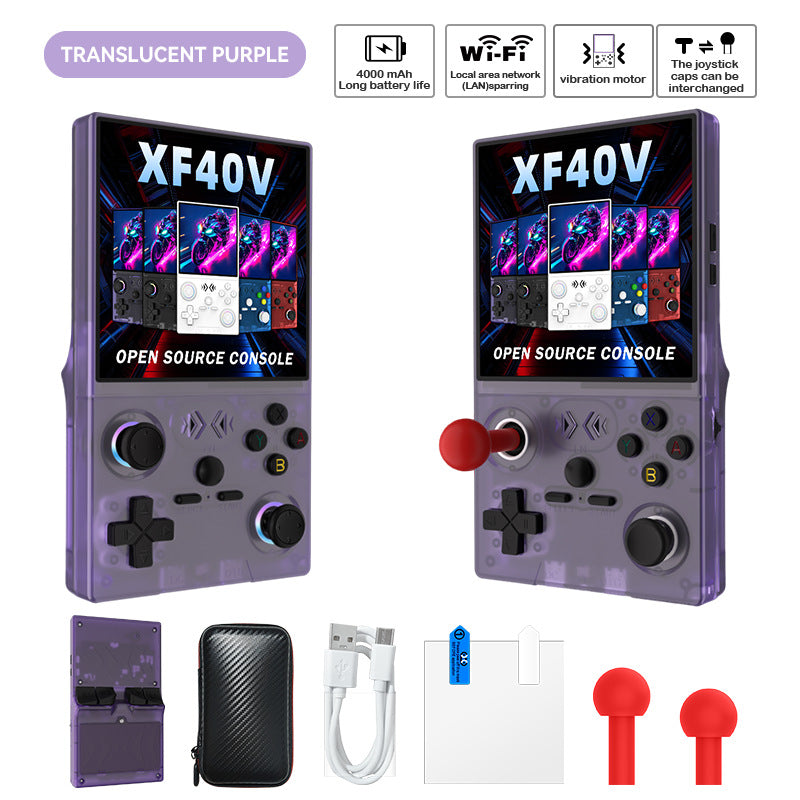 4.0 4" inch XF40V IPS HD Linux wifi 3D big joysticks RGB 4000mAh  rechargable PSP games Handheld  Player console