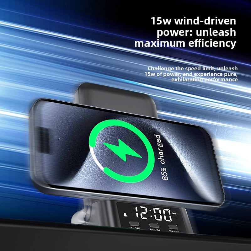 Wireless charger 3-in-1  desktop vertical clock wireless charging iwatch 8 multi-function base apple samsung