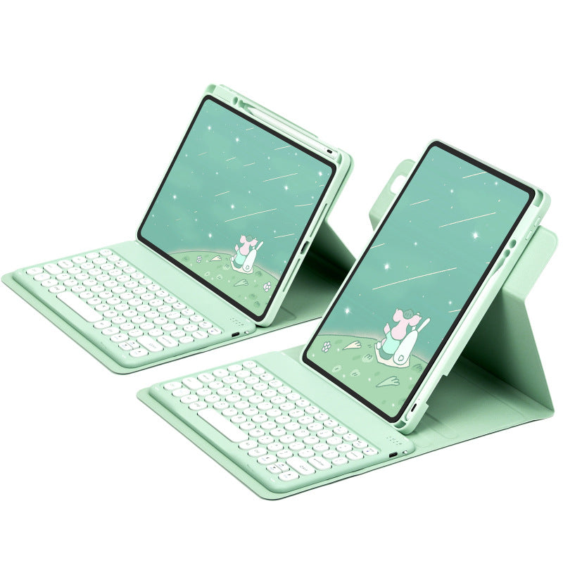 Applicable to iPad 10 generation Pro11 inch Bluetooth keyboard 360 degree rotating case Air4 leather case 5 acrylic bracket protective Accessories