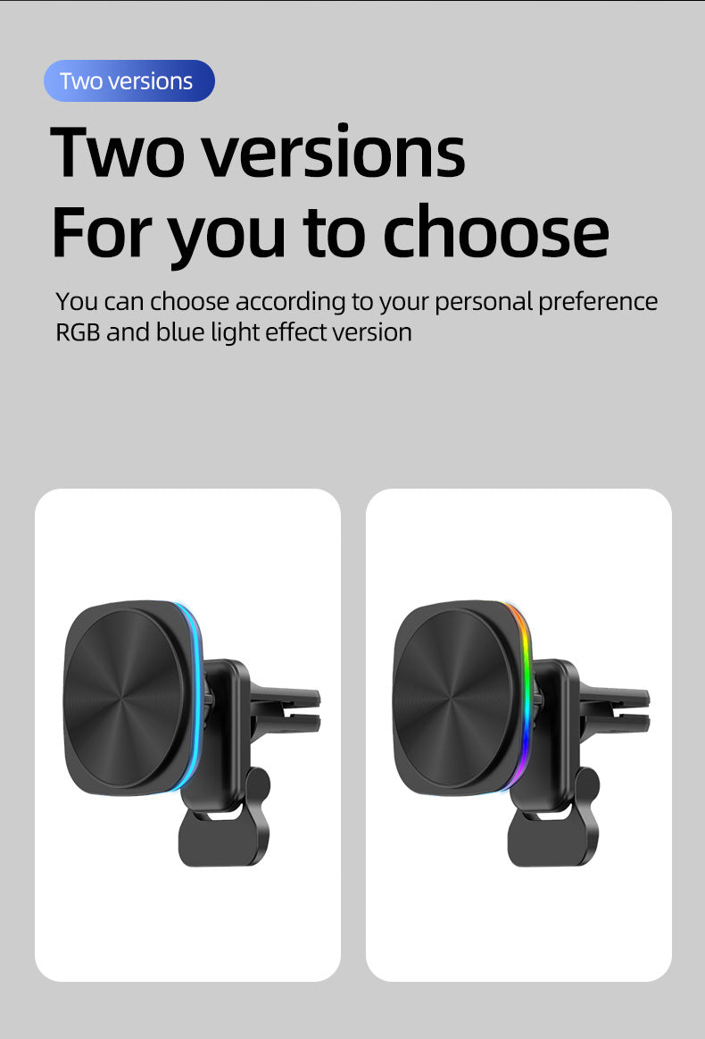 Car magnetic wireless charging 15w magnetic wireless charger, wireless magnetic attraction is suitable for Apple Android mobile phones