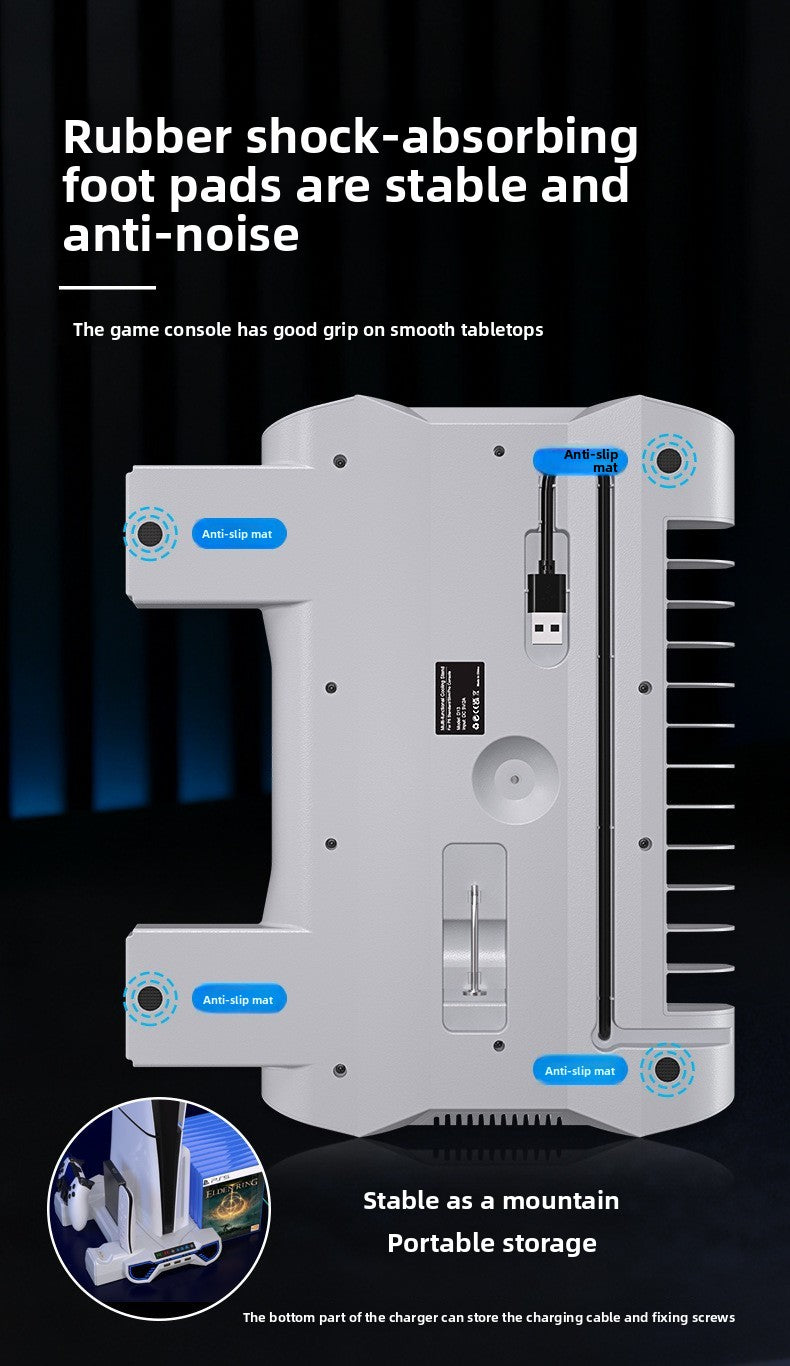PS5 host universal multi-function heat dissipation charging base PS5 handle double seat charging earphone disc storage rack