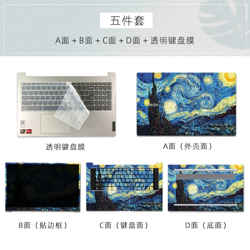 (Shipping fee not include)笔记本电脑贴纸适用于Lenovo 小新air14 ASUS 无畏pro16Dell 灵越14profor惠普战66外壳贴膜拯救者r9000phuawei 13s笔记本保护膜