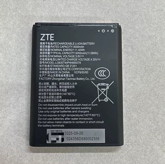 ZTE portable WiFi6 sixth generation router u10s pro battery, large capacity Li3830T44P4h665078 ZTE phone repair parts