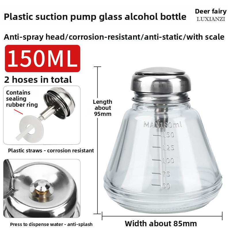 Thickened pressing glass alcohol bottle anti-corrosion washing water mobile phone repair pressing bottle cap automatic Repair tools