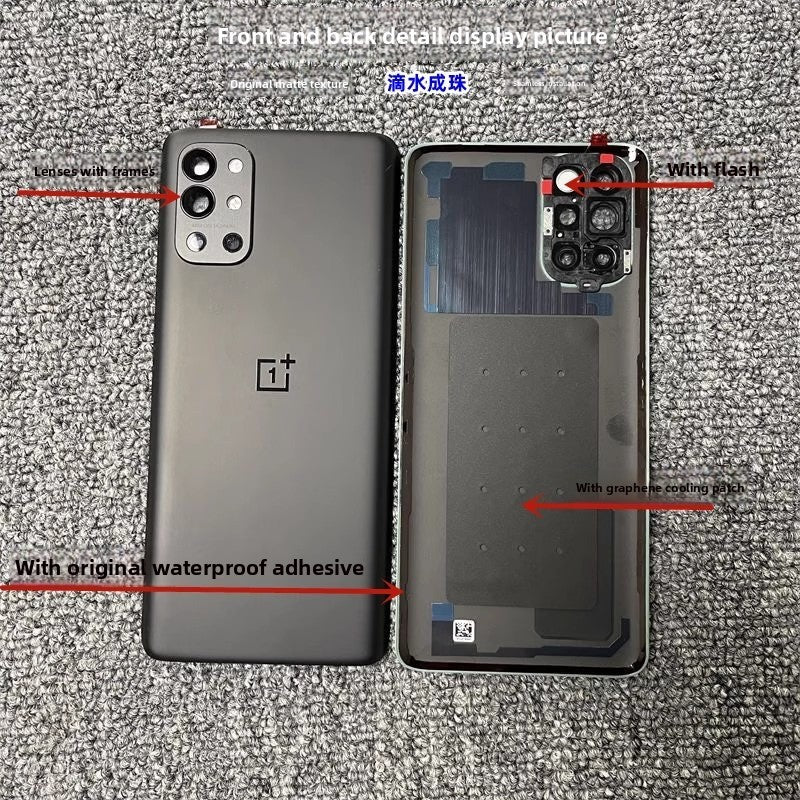 AAA+ quality For OnePlus Back Battery Cover Door Rear Glass Oneplus 9 9R 9Pro 9RT Battery Cover  Case With Camera Lens OnePlus phone repair parts