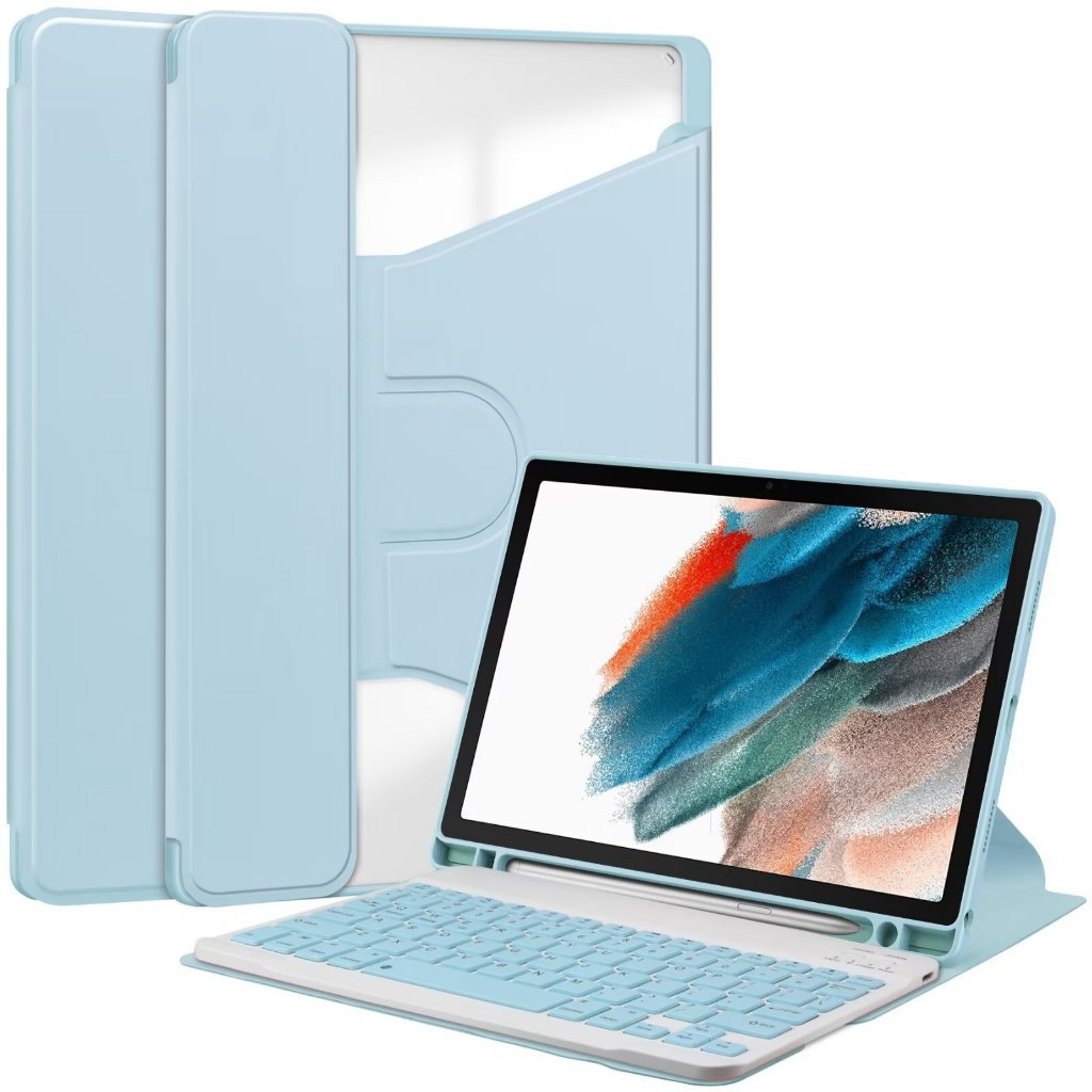 Applicable to Samsung tablet A8 Bluetooth keyboard 10.5 protective case 360 ° rotating acrylic bracket X200/X205protective Accessories