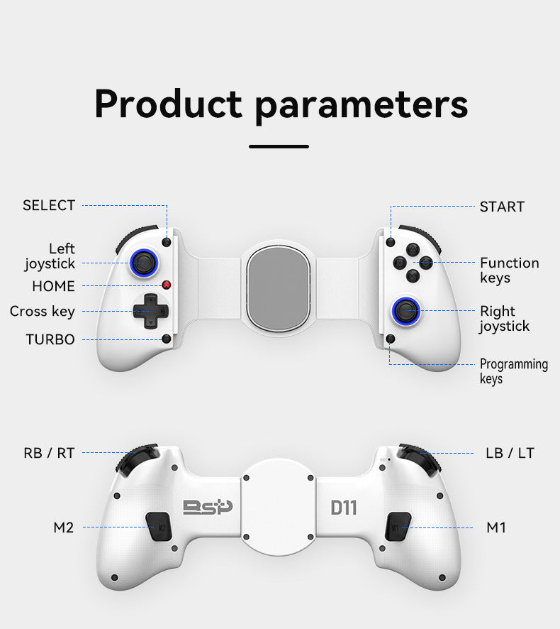 D11S Handle Hall Game Machine Trigger Switch/PC Android IOS Bluetooth X/BOX Streaming Handle