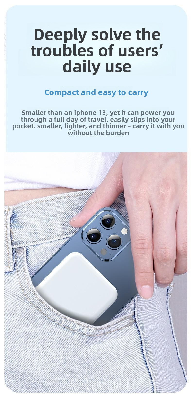 KC certified MagSafe magnetic power bank wireless fast charging large capacity mini power bank