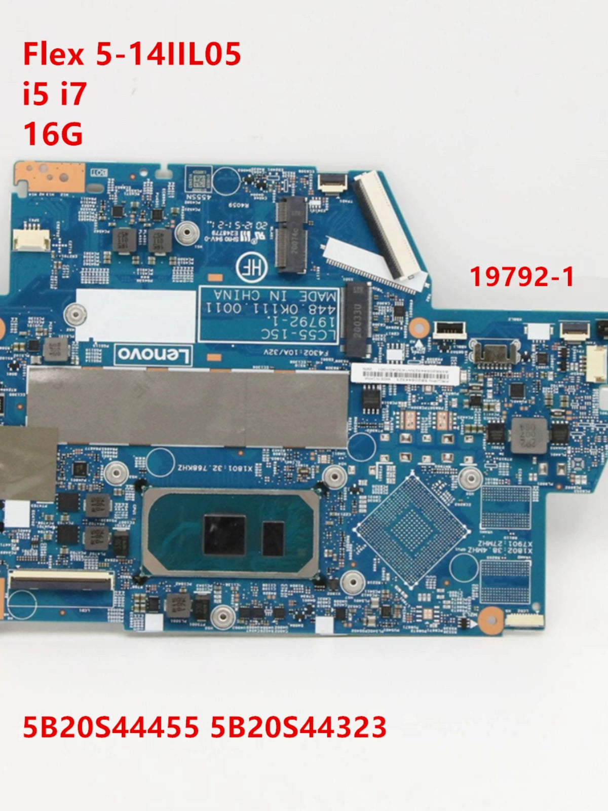 (Shipping fee not include)Lenovo  ideapad Flex 5-15IIL05 PN:19792-1   I5  I7 motherboard 5B20S44455  5B20S44323