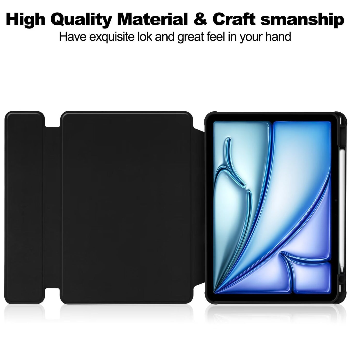 Applicable to 2024 iPad Air11 Bluetooth keyboard case 360 ° rotating acrylic bracket leather case protective Accessories