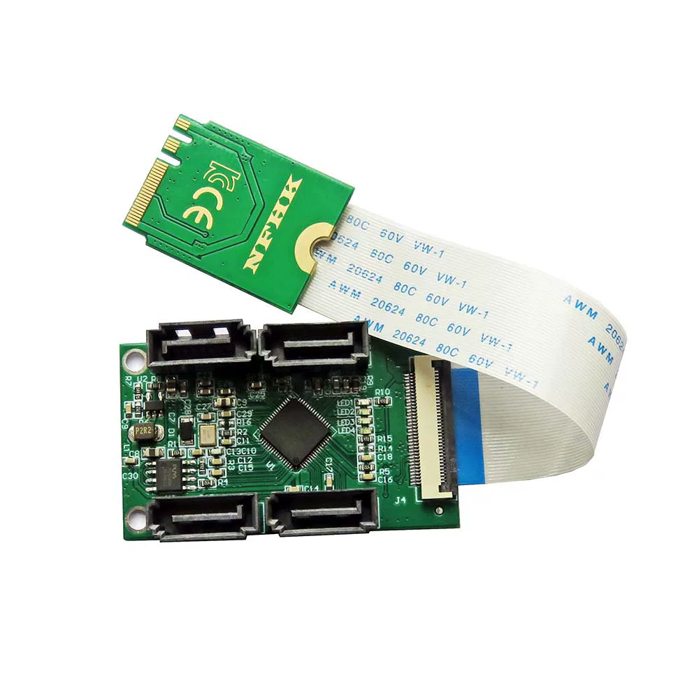 ASM1064 M.2 WiFi to 4 SATA 3.0 adapter extension cable Support Black and White Synology Repair Tools