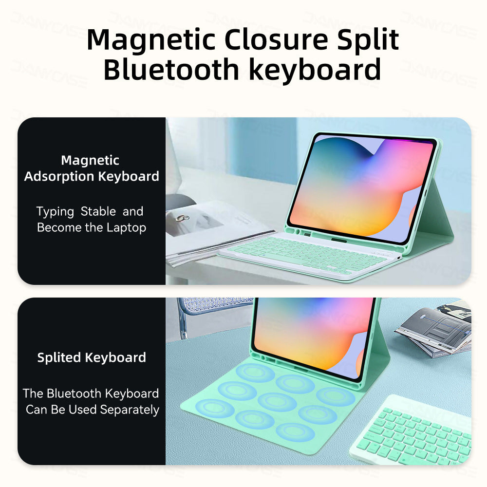 Suitable for Samsung Tablet S6Lite Bluetooth Keyboard A7 Protective Case A8 Magnetic Keyboard S8 Leather Case S9 Mouse Set protective Accessories