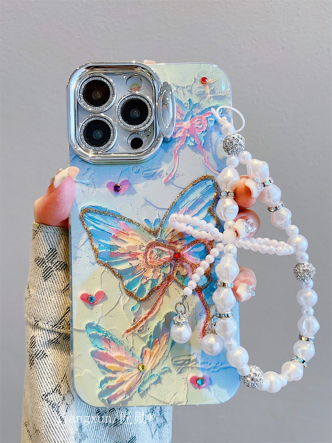 Accessories for Apple 15promax mobile phone case 13/14 small fresh and beautiful butterfly ins wind 14promax new trendy