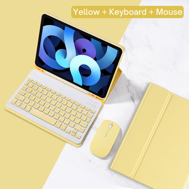 Applicable 2022ipad10 Keyboard Air Case Pro11 Bluetooth Mouse 9.7 Tablet 10.9 Leather Case iPad9 protective Accessories