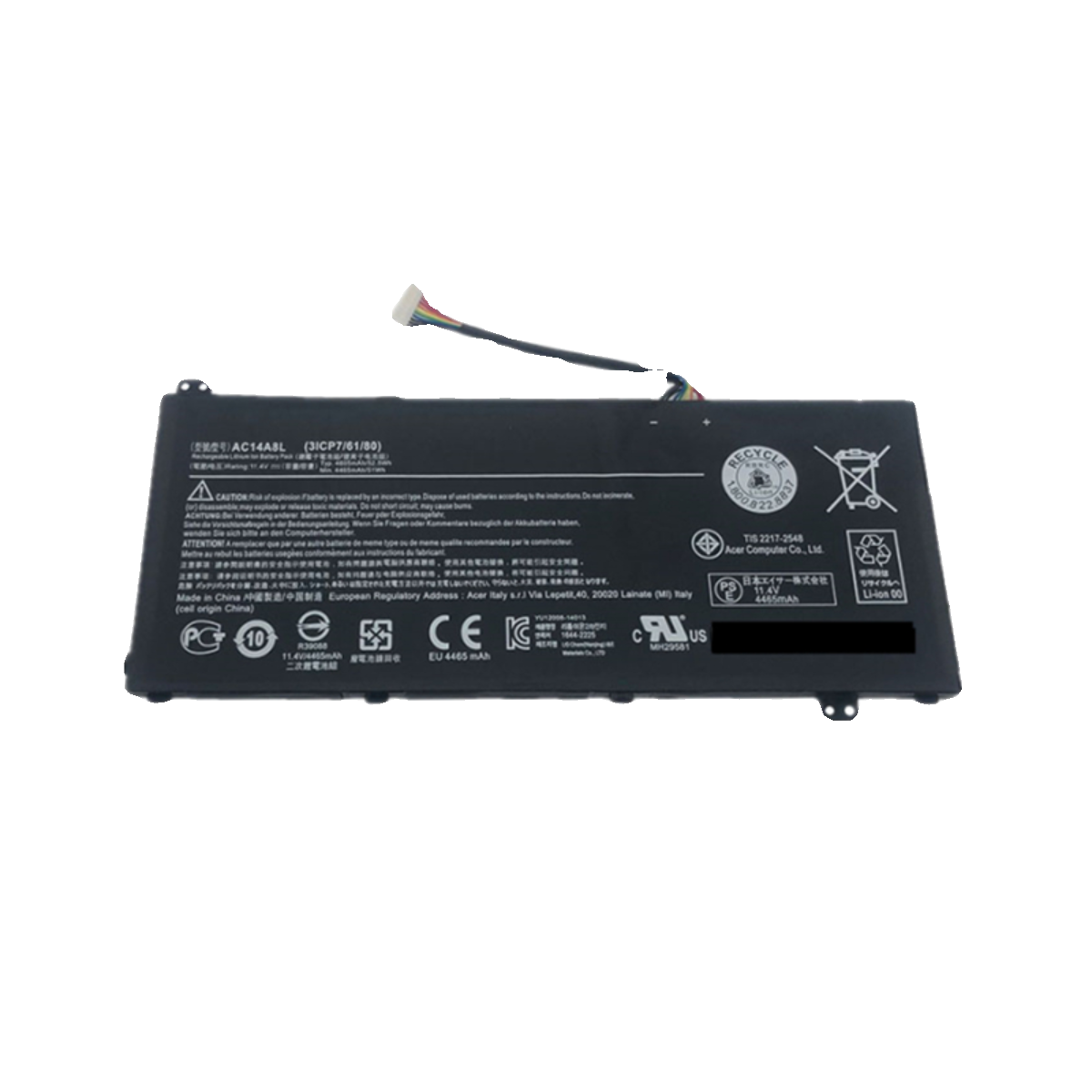 (Shipping fee not include)for Acer 暗影骑士3代VX5-591G N16C7 V15 Nitro battery AC14A8L