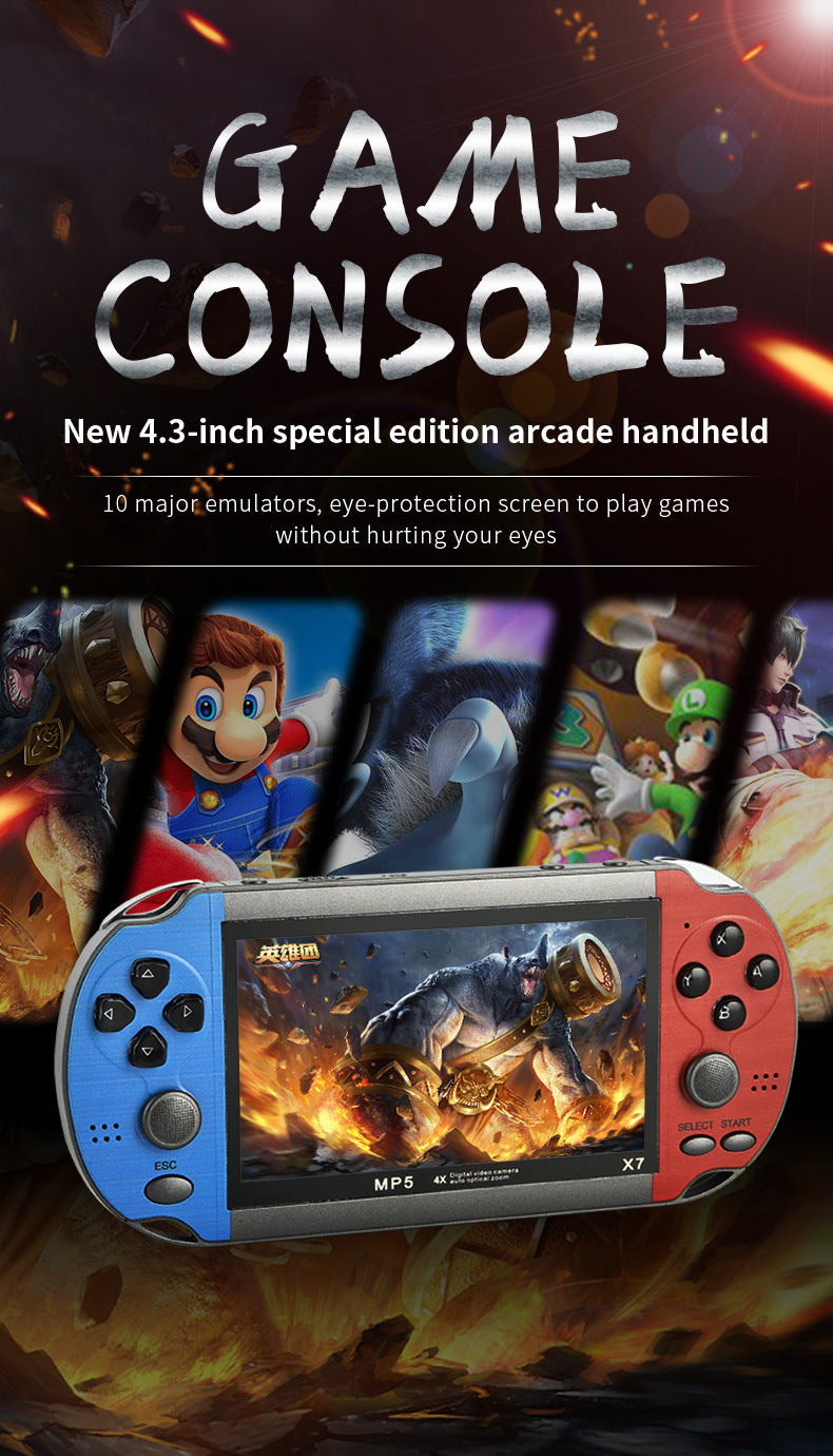 4.3" inch HD X7 special 15000 games Handheld Game joystick Player console retro arcade dual-joystick PSP handheld game console