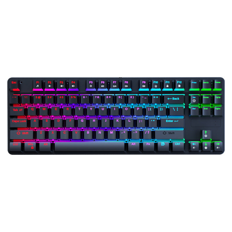 87-key high-value wired real mechanical keyboard, blue axis computer accessories, game e-sports office, universal for eating chicken