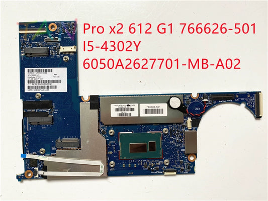 (Shipping fee not include)HP/ for惠普   motherboard  system board  Pro x2 612 G1 6050A2627701 I5-4302Y 8GB