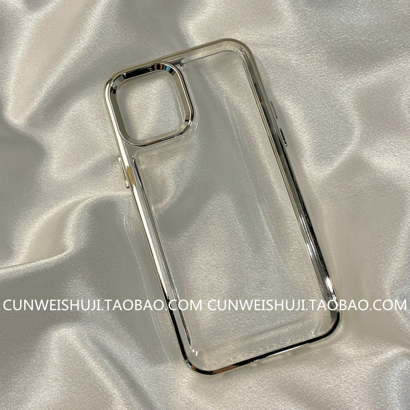 Accessories (Shipping fee not included) Electroplating frame for iphone13promax Apple 14promax mobile phone case 11 transparent xr male 12