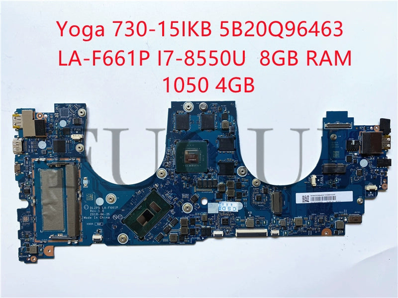 (Shipping fee not include)Lenovo/  motherboard system board Yoga 730-15IKB LA-F661P I7-8550U  8G 1050 4GB