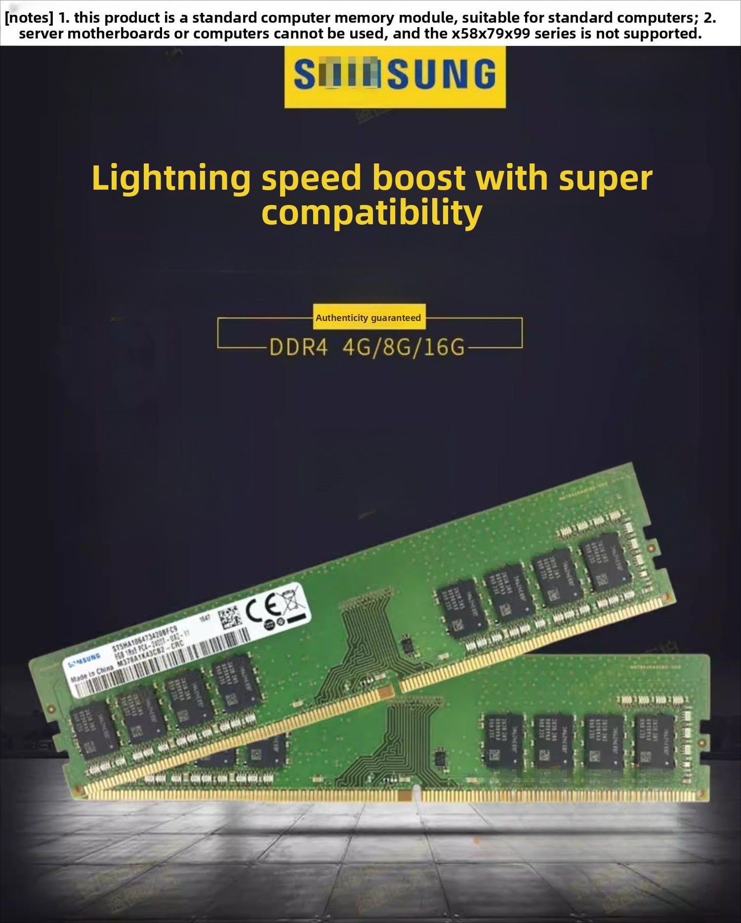 Original RAM for Samsung desktop PC memory DDR4 2133 2400 2666 2933 3200 4G 8G 16G  32G computer 4th gen 4 memory