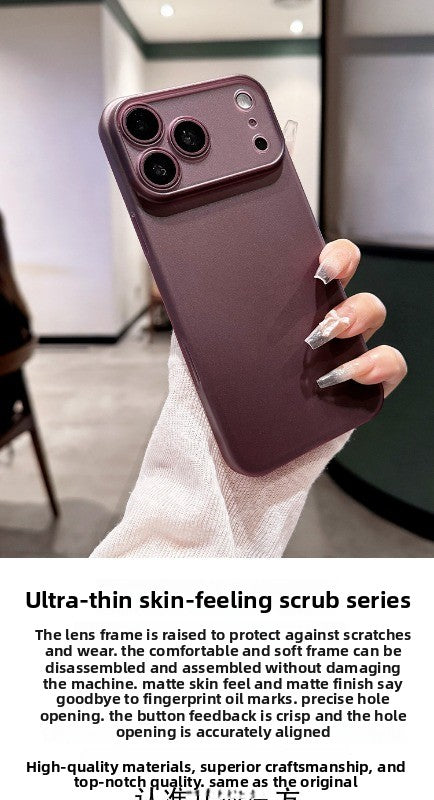 Soft mist matte iPhone 18promax mobile phone case New iPhone18 ultra-thin matte ice hard case 17pro fine hole lens protection 16 men's and women's ins wind case Phone Accessories