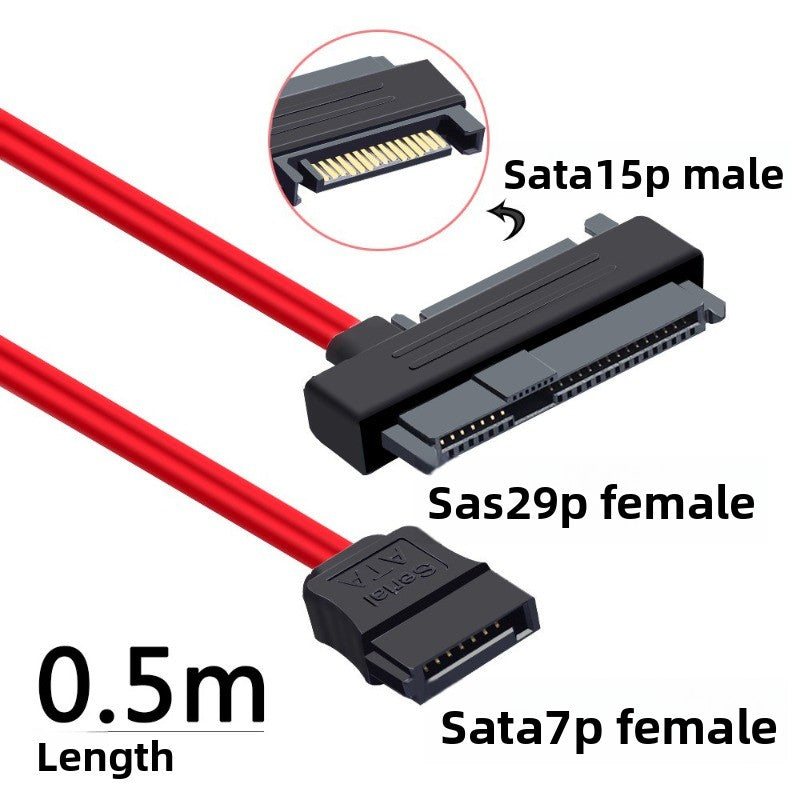 SFF-8482 SAS to SATA  SAS to SATA - 90 degrees SAS29P to SATA229 SAS29P to SATA7P 29P-SATA Hard disk adapter server data cable converter repair tools