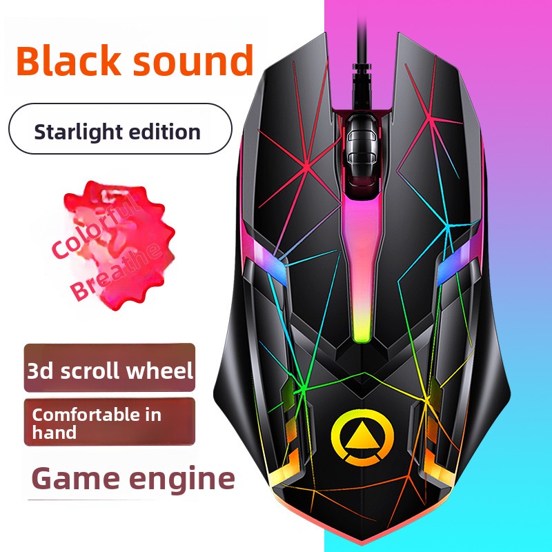 Silver Eagle G6 wired USB luminous mouse, gaming computer accessories, spot ebay