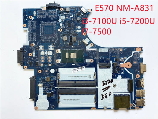 (Shipping fee not include)  motherboard system board E570 NM-A831 i3-7100U I5-7200 I7-7500