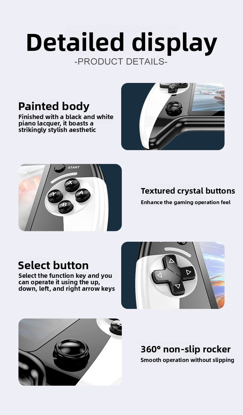 5.5" inch x9 IPS HD PSP lINUX 2000mAh type C rechargable games Handheld Game Player console supporting wireless gamepad connected
