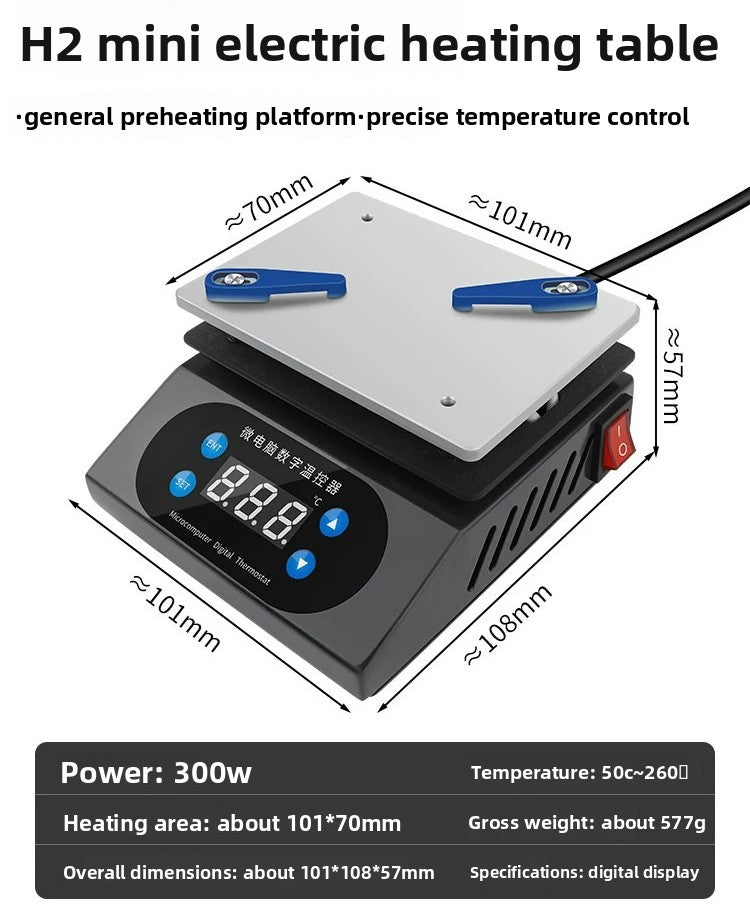 Heating table intelligent constant temperature preheating platform mobile phone repair welding mini reflow soldering table pcb small Repair tools