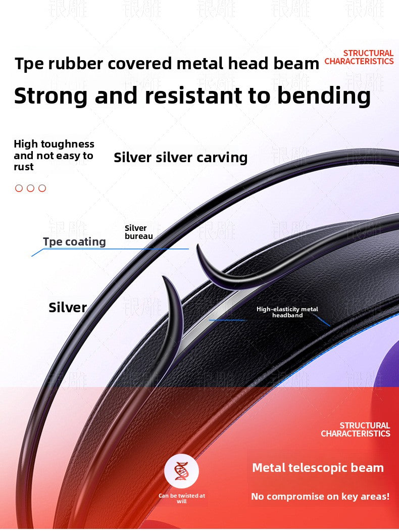 Silver Diao Q7 Headset Wired Light 7.1 Video USB Gaming Headset