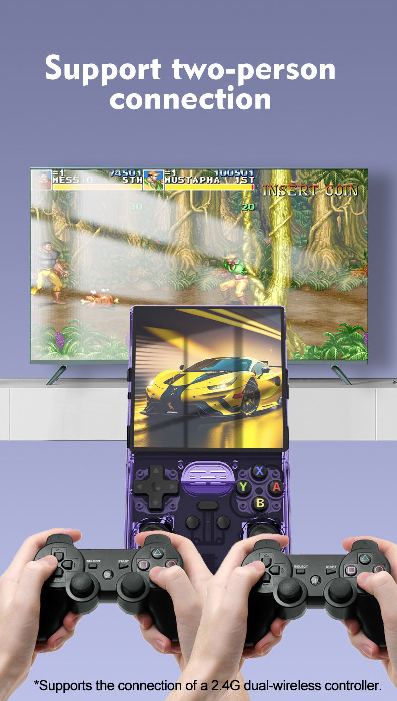 4" inch R39MAX IPS HD 64G 128G Linux Dual 3D joysticks RGB 3500mAh OTG rechargable games Handheld Game Player console