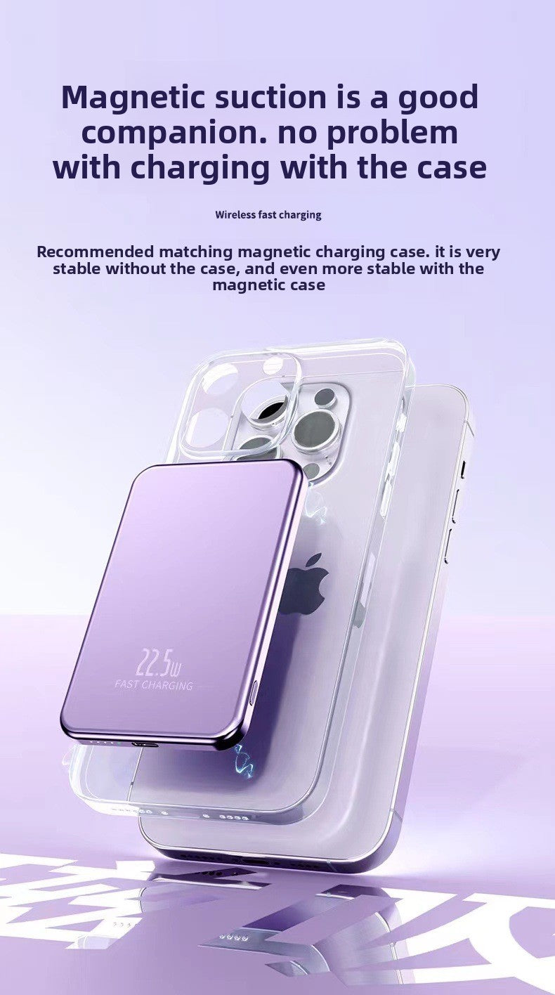 Metal magnetic power bank super fast charging 20000mAh mini compact portable mobile phone mobile power supply