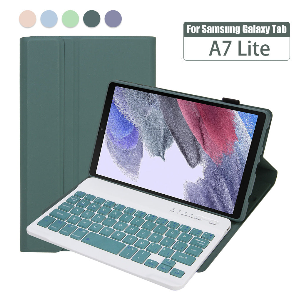 Applicable to Samsung S9 Tablet A7lite Computer A9 + Bluetooth Keyboard S7 S8 Leather Case A8 Rechargeable Mouse S6Liteprotective Accessories