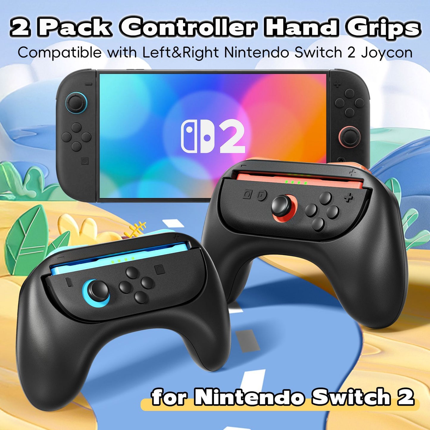 Switch2 handle grip NS2 JOY-CON handle grip, left and right handle gamepad 2 packs