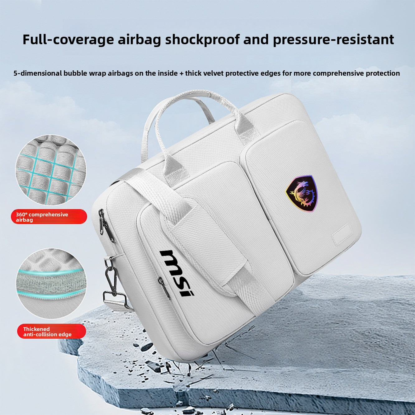 MSI Cyborg 15.6 inch, computer bag Katana GF66 Titan GP78 waterproof, notebook bag 17.3 inch, shoulder bag, protective computer bag.