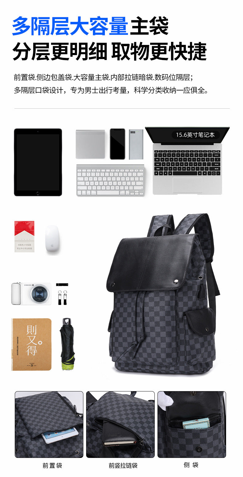 laptop bag Backpack men's backpack retro travel bag Luxury fashion  all-in-one large capacity original computer bag 电脑包