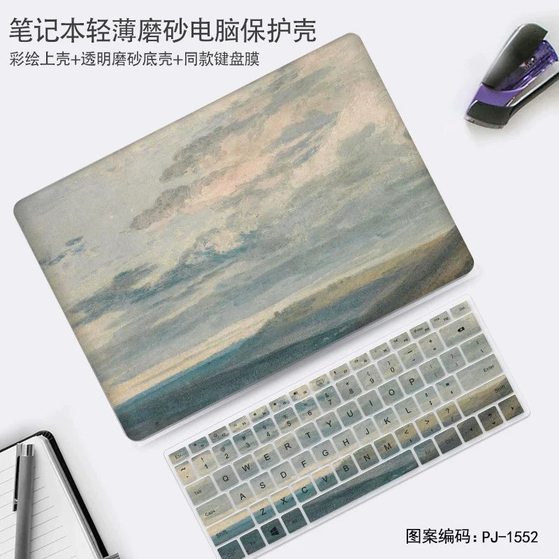 Oil painting wind protective case for Huawei 11 "12" 13 "14" 15 "16" matebook 14 MateBook XPro 16S 13S MateBook D14/SE Honor MagicBook X 15 16 protective case, notebook case film Laptop accessories