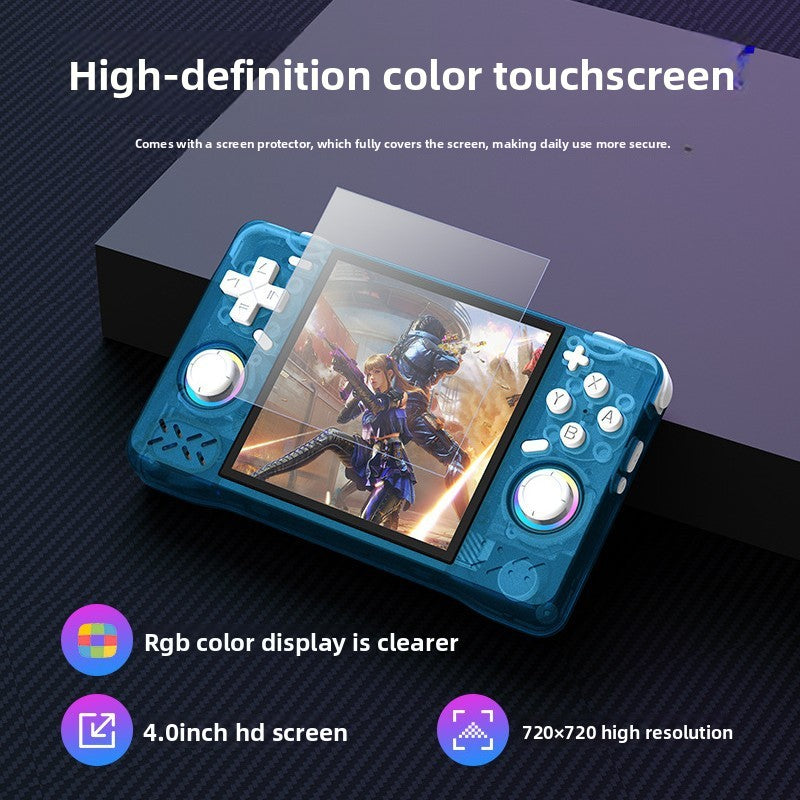 4" inch XF40H IPS HD RGB display WIFI Online match fight Linux Dual 3D joysticks RGB 4000mAh  rechargable supporting 2.4G wireless Gamepad connected games Handheld Game Player console
