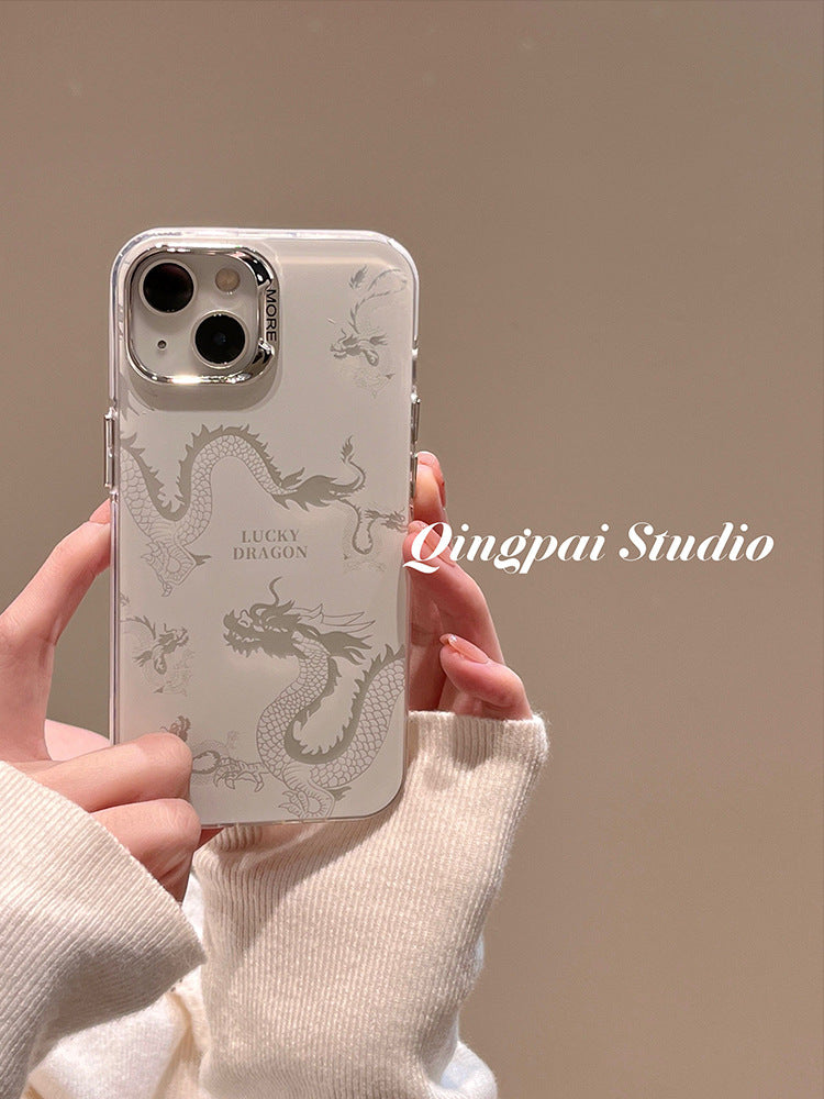 Accessories Guochao New Year's Laser Dragon for Apple 15promax mobile phone case iphone13 new 14pro women's 12