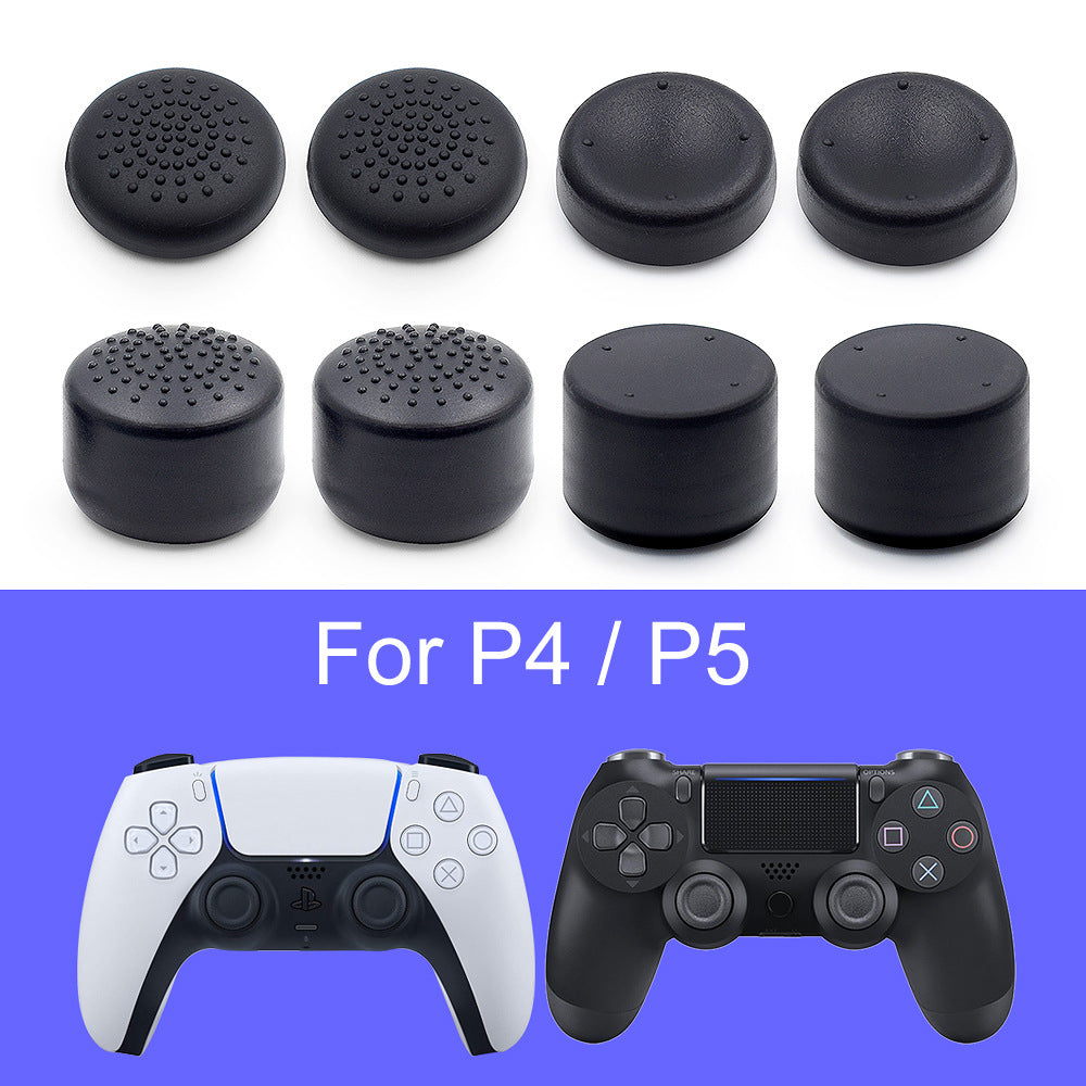 PS4/PS5 handle rocker cap gamepad rocker button cap 8-piece set PS5 silicone protective cap high and low cap