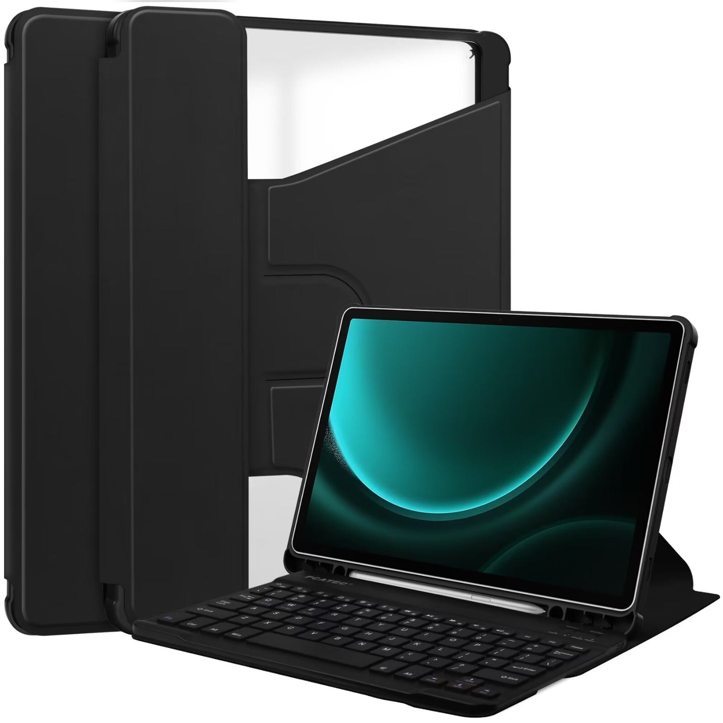 Applicable to Samsung S9 FE + Bluetooth keyboard 12.4 "protective case 360 ° rotating acrylic bracket S9PLUSprotective Accessories