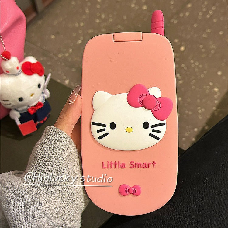 Accessories pink cartoon KT cat flip big brother for apple 14 mobile phone case iphone15pro max new 13p