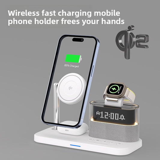Magnetic wireless charger 3-in-1 wireless charging Clock  for Apple 3-in-1