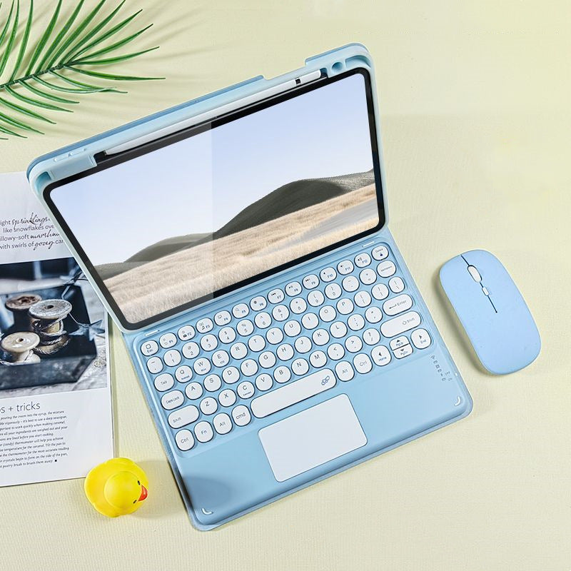 Applicable iPad10 Bluetooth Keyboard 10.2 Upper Pen Slot Leather Case Pro11 Magnetic Keyboard Case Air5 Mouse 4protective Accessories