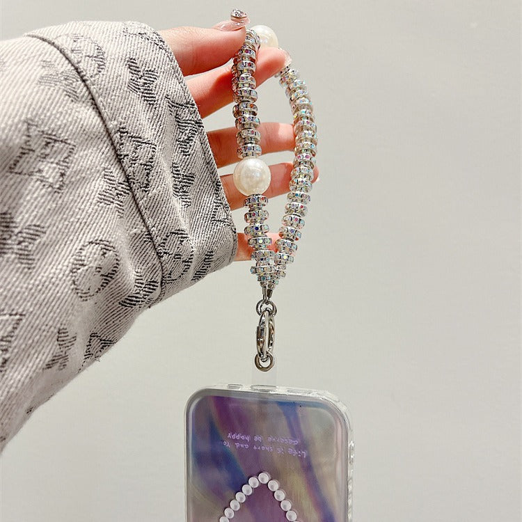 Accessories for feather yarn gradual change three-dimensional love bracelet iphone14promax mobile phone case apple 15 new ins wind