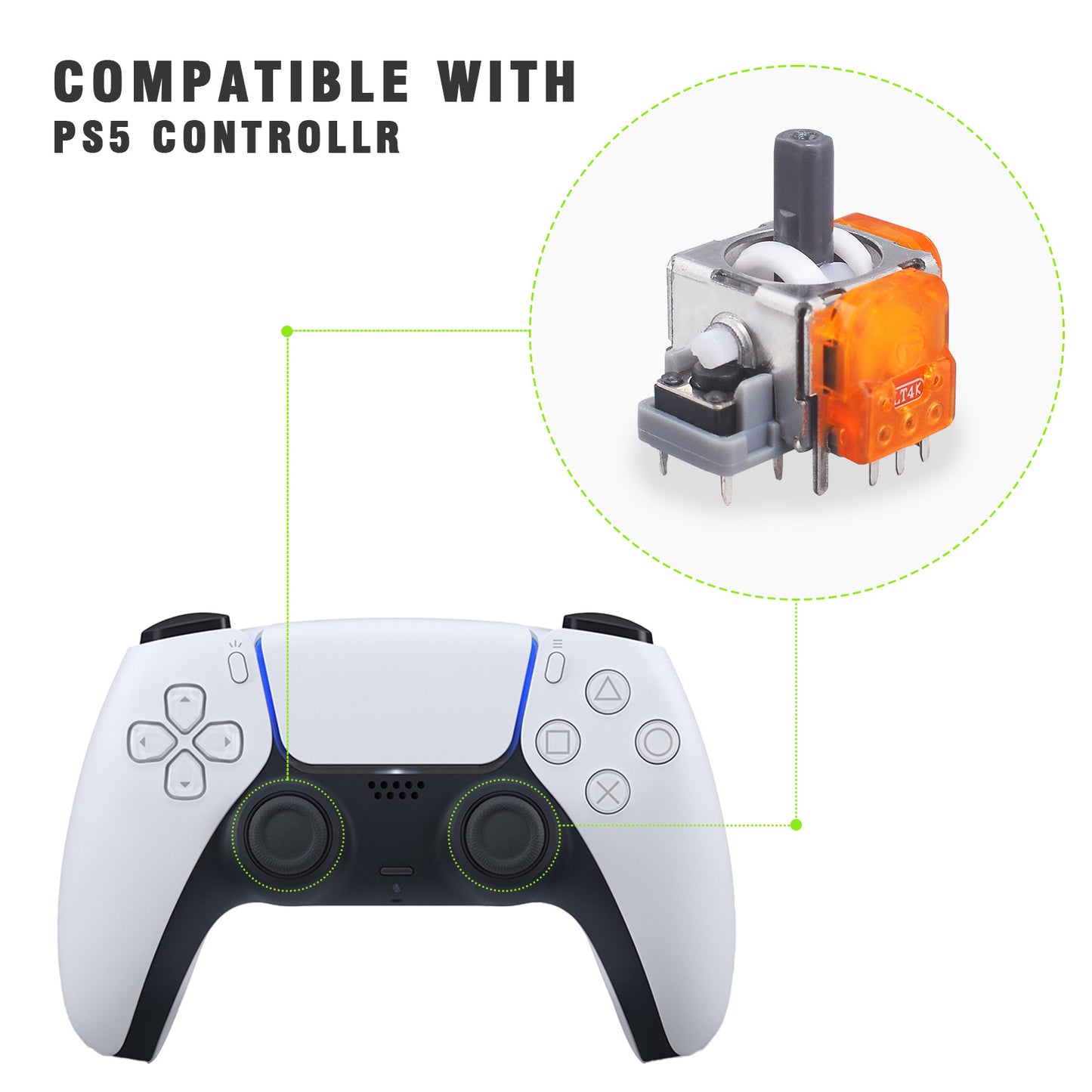 PS5 TMR Hall Joystick for XBOXONE/PS4/Switch Handle Electromagnetic Hall 3D Joystick