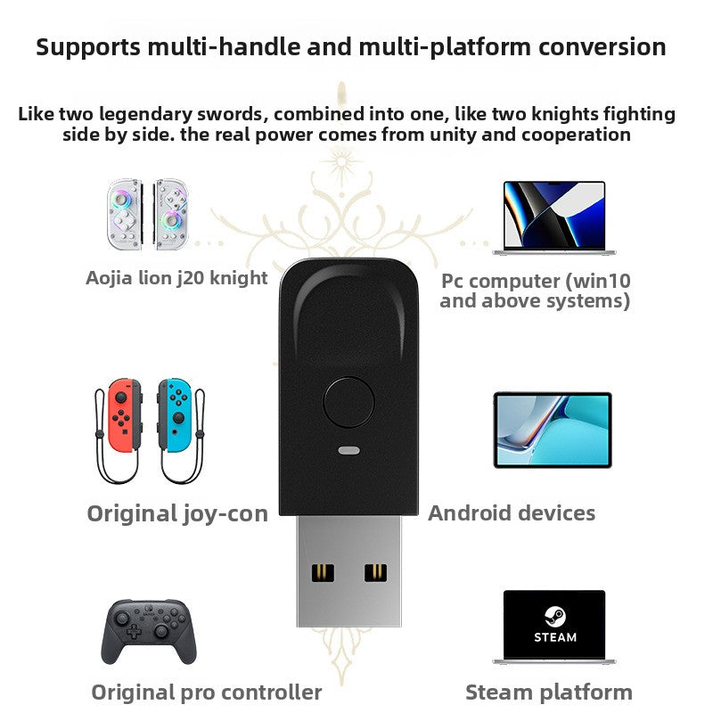 Auga Lion J20Pro Knight wireless gamepad Hall rocker mechanical button switch left and right handle