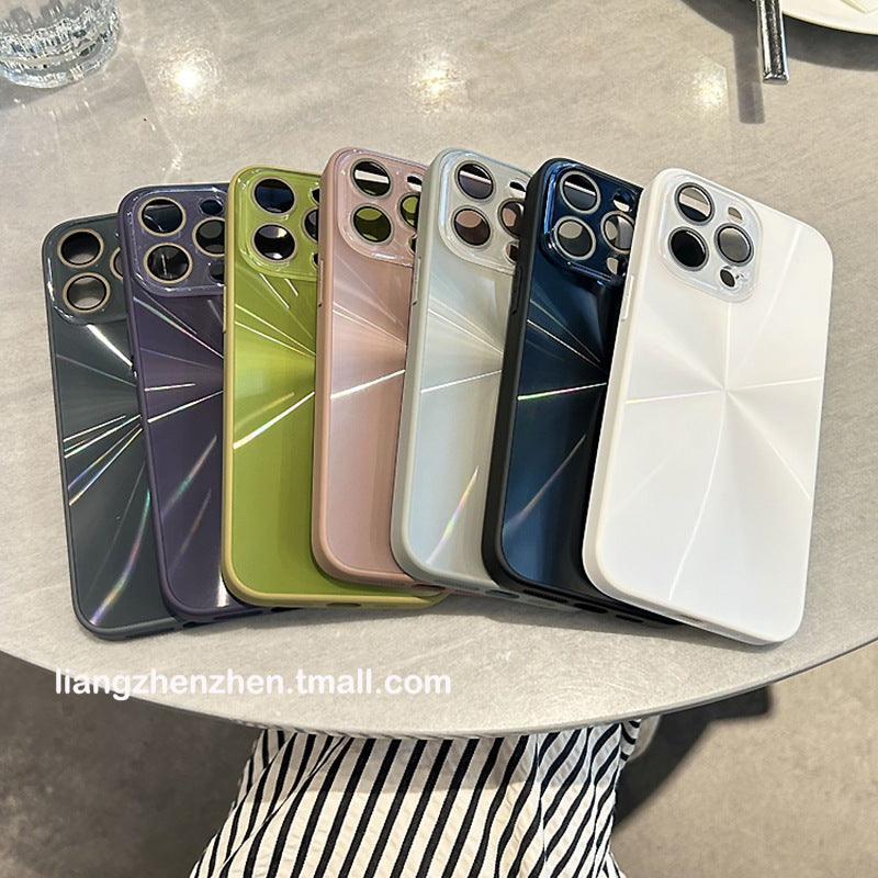 Accessories Simple solid color laser lens film suitable for Apple 15promax mobile phone case iphone14 women's 15pro